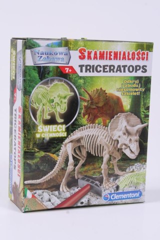 KREATIVES SET VON FOSSILIEN TRICERATOPS FLUORESZENZ CLEMENTONI 60892 CLEMENTONI